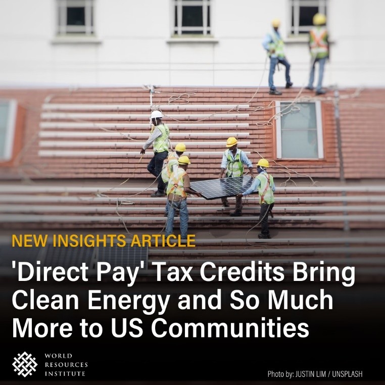 WRIRossCities's tweet photo. #CleanEnergy is hardly the only benefit that #InflationReductionAct tax credits have brought to US communities.
NEW article shows how 3 local govts used #DirectPay to boost economies, improve public health & recover from Hurricane #Helene๐
Learn more โก๏ธ https://t.co/UmHJP8PozI https://t.co/zLE8OQXxBD