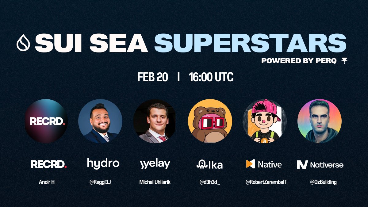 ☕️ Fresh Brew Alert: SUI SEA SUPERSTARS

Join us with 6 of SUI's hottest projects for a deep dive into the ecosystem's future.

⏰ Feb 20th, 16:00 UTC
📍 Twitter Spaces

Featuring: 

Michal Uhliarik                   <a href="/YieldLayer/">Yelay</a>
<a href="/OzBullding/">OzB</a>                       <a href="/nativerse_xyz/">Nativerse</a>