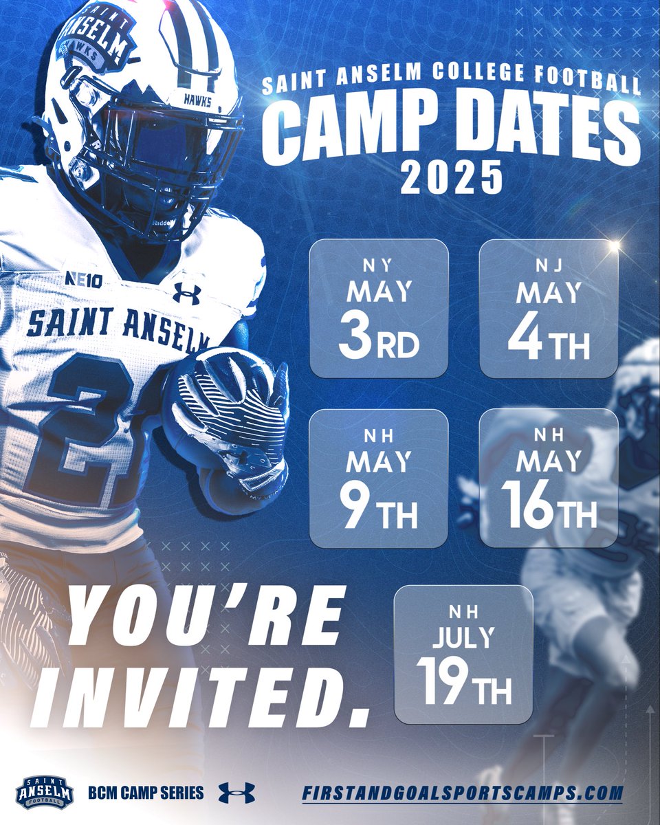 Thank you <a href="/STAHawksFB/">Saint Anselm Football 🏈 #BCM</a> for the virtual visit and camp invitations!