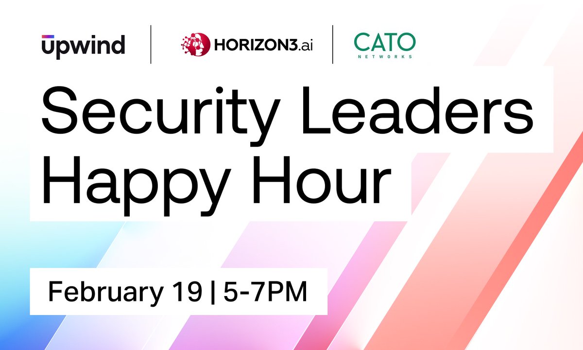 Upwind Security (@upwindsecurity) on Twitter photo Seattle Security Leaders ā Join Us for an
Exclusive Happy Hour! š»
#Upwind, Horizon3.ai & <a href="/CatoNetworks/">Cato Networks</a> are bringing
together Seattleās top security leaders for an evening
of great food, drinks, and games!
š
Date: February 19, 2025
š Location: Mirra, Bellevue, WA Seattle Security Leaders ā Join Us for an
Exclusive Happy Hour! š»
#Upwind, Horizon3.ai & <a href="/CatoNetworks/">Cato Networks</a> are bringing
together Seattleās top security leaders for an evening
of great food, drinks, and games!
š
Date: February 19, 2025
š Location: Mirra, Bellevue, WA