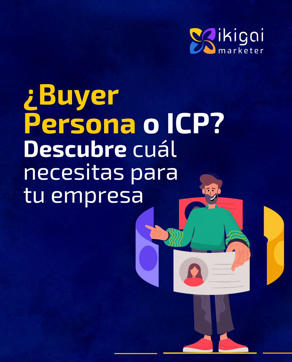ikigaimarketer's tweet photo. Si tu empresa aún no ve resultados en sus estrategias de ventas, puede que estés usando el perfil equivocado. ❌ Muchas empresas B2B aplican el concepto de Buyer Persona, cuando en realidad necesitan un ICP (Ideal Customer Profile). https://t.co/eFoqP7lEJg