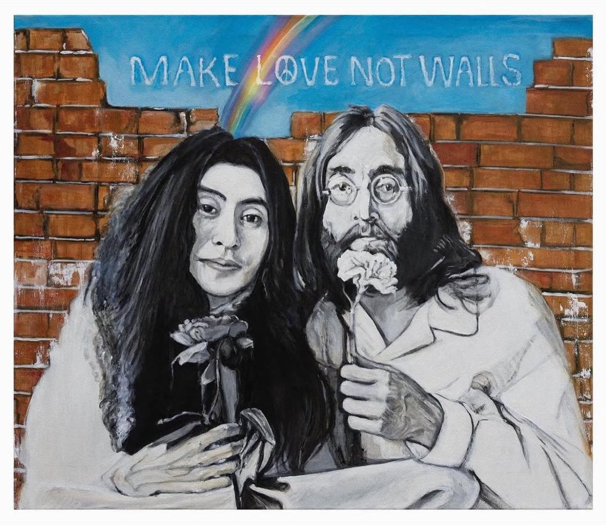 zinaart1's tweet image. Happy Birthday Yoko Ono ~Carrying the ☮️ torch for John &amp;amp; Yoko. Make Love Not War ➡️ Make Love Not Walls - A phrase that epitomized decades yet the message continues...  #YokoOno #JohnLennon