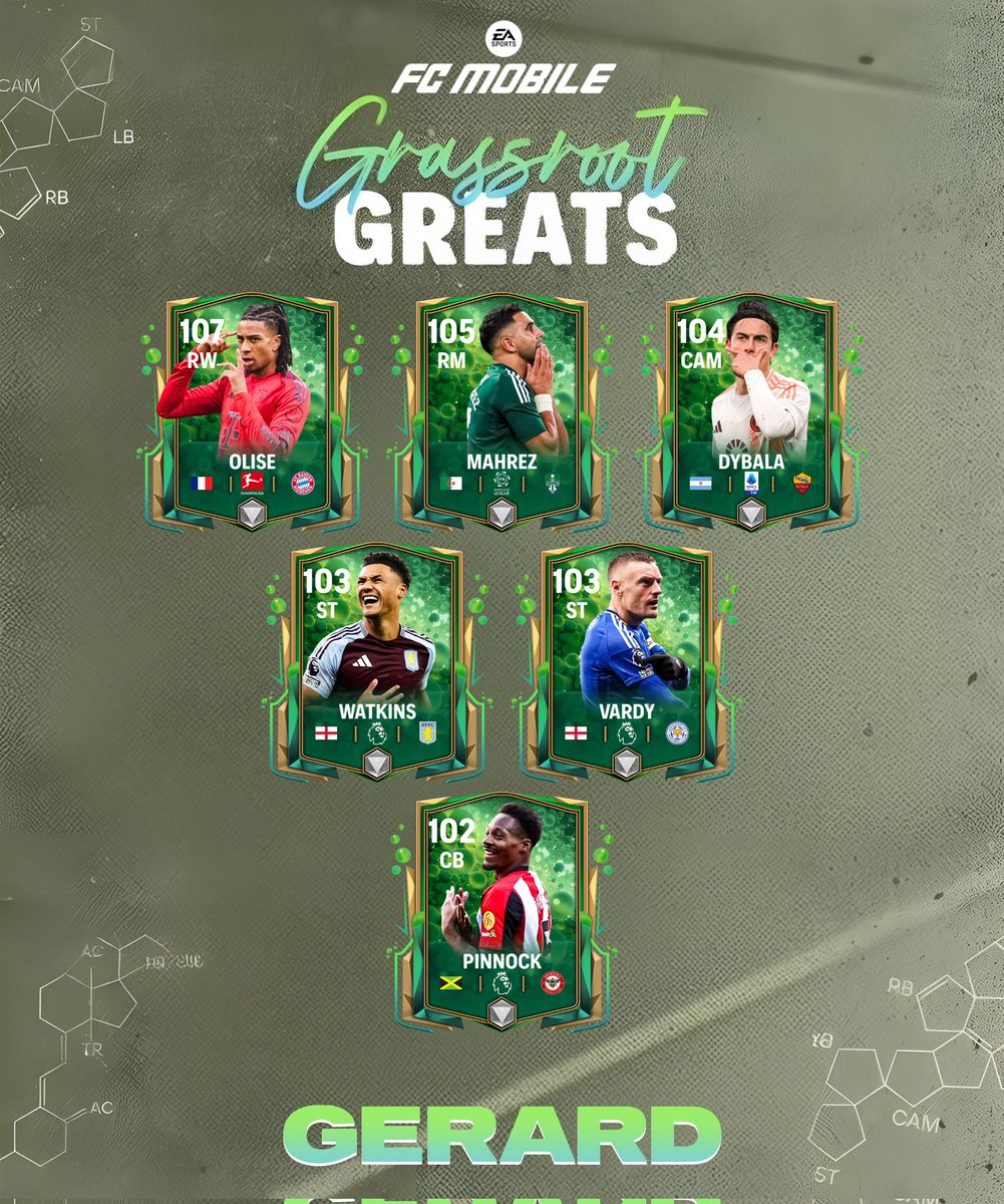 Gerard_Pe3's tweet photo. 🫧 GRASSROOT 🫧

😯 Sometimes football legends come from unexpected places, as do very good current players, this event pays tribute to these very interesting players 🤩, I hope you like the concept  🙂.

#FCMobile #Concept #grassroots #FC25 #Cards https://t.co/jYUrTcAWqO