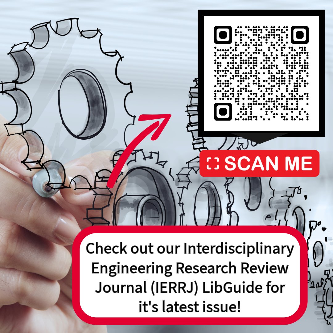 TUS_LibraryMW's tweet photo. We are delighted to be able to facilitate TUS faculty in publishing their open access journal, Interdisciplinary Engineering Research Review!
Scan to check out their latest issue!
#tuslibraries #WeAreTUS #engineering #researchjournal #ResearchWeek #openacessjournals #oer https://t.co/5AMKJVWtVg