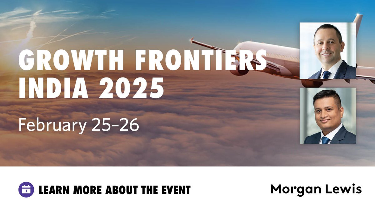 MorganLewisLaw's tweet image. Our team is pleased to attend this year's Growth Frontiers India conference. Partner James Bradley will moderate the Lessor Panel &amp;amp; partner Sourabh Bhattacharya will participate in the Financing the Indian Airline Order Book panel.

See the full schedule: bit.ly/41ii7Hs