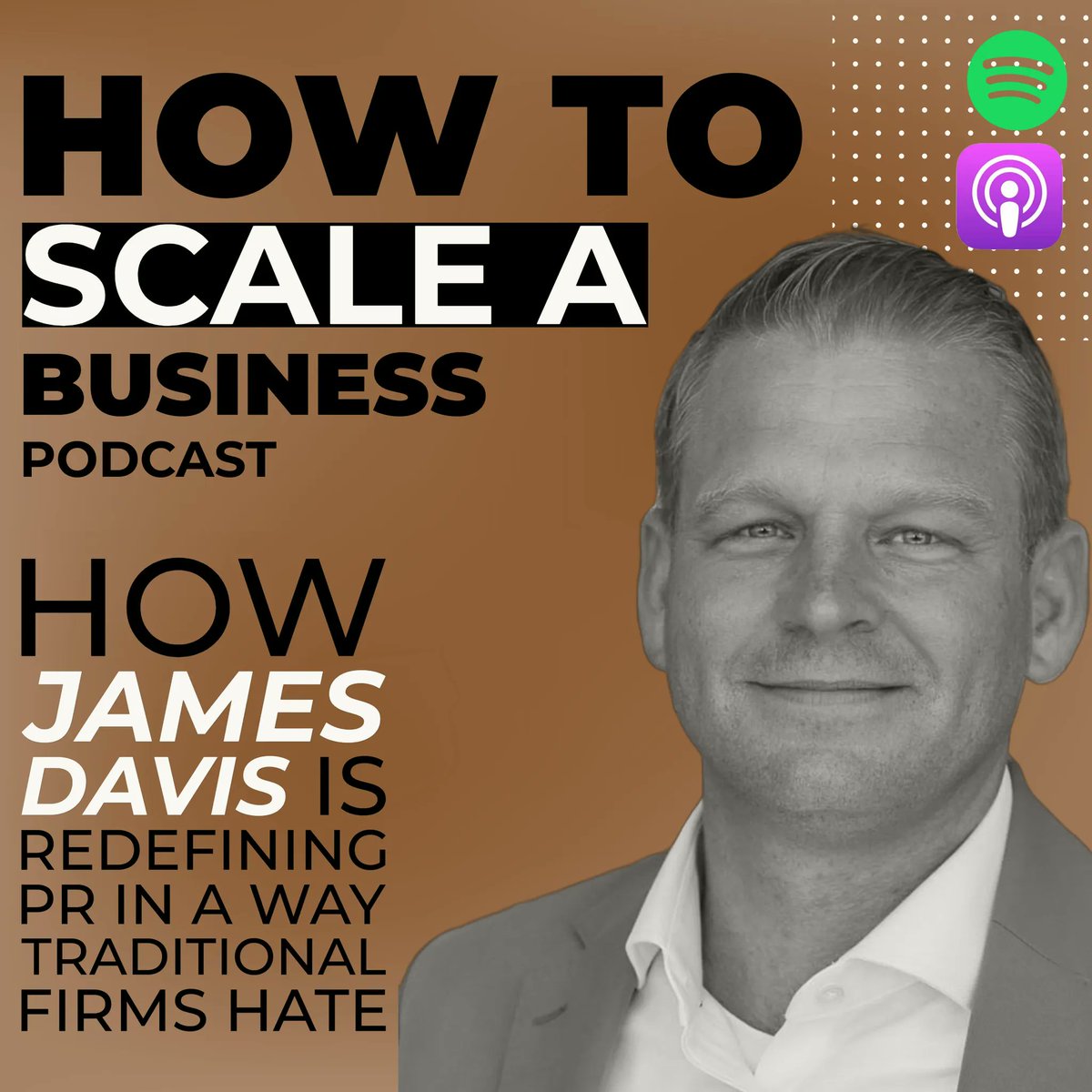 TouchdownStrat1's tweet photo. Most PR is just noise. CEOs hire agencies, expect magic, and ignore the real issue—their strategy is broken. On How to Scale a Business, our founder/CEO @imjamesdavis  talked with Hector about why he challenges clients from day one, and why he'd rather lose a deal than lie, and many more 🎧👇
🔗 https://t.co/L31nxIeCjg