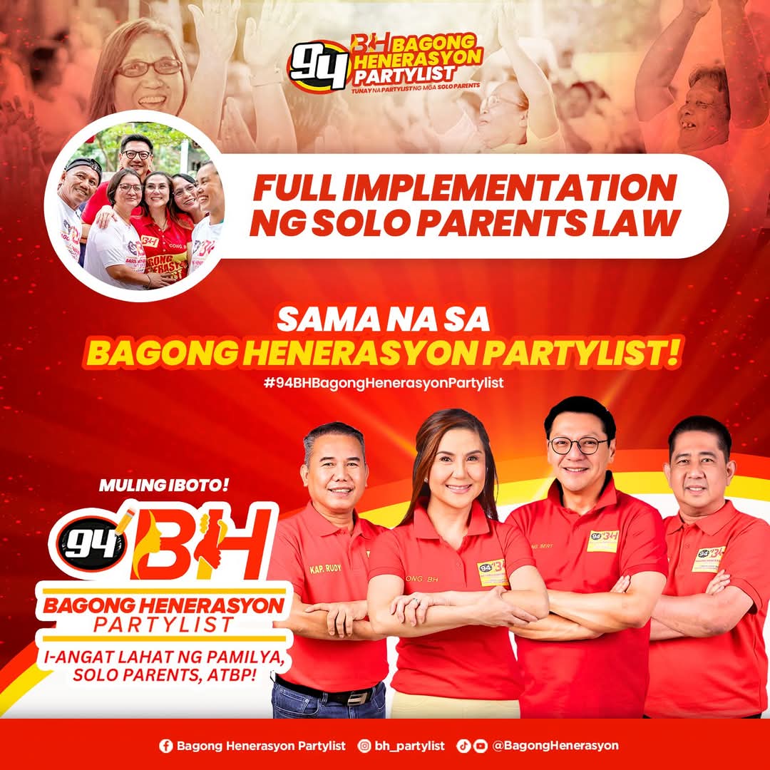 robertgimao's tweet photo. #94BHBagongHenerasyonPartylist https://t.co/PUOuytvWTc