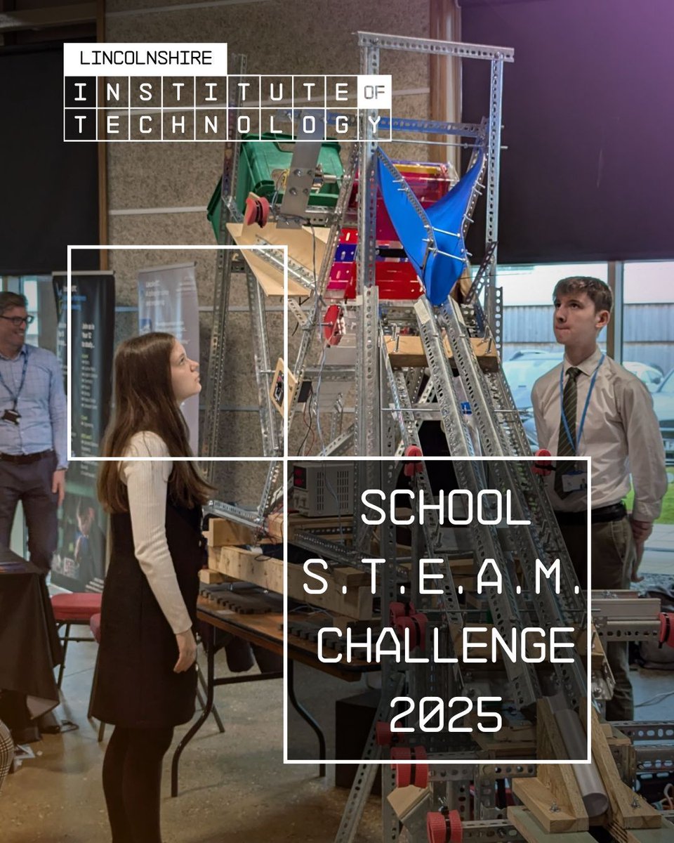 Time is running out to apply for our 2025 STEAM Challenge ⏰

Teams of year 9 students will be asked to design &amp; build a mechanism that has the ability to lift &amp; position blocks to build a pyramid 🔼

Want to get involved? Email mlochran@lincoln.ac.uk to apply 📩
