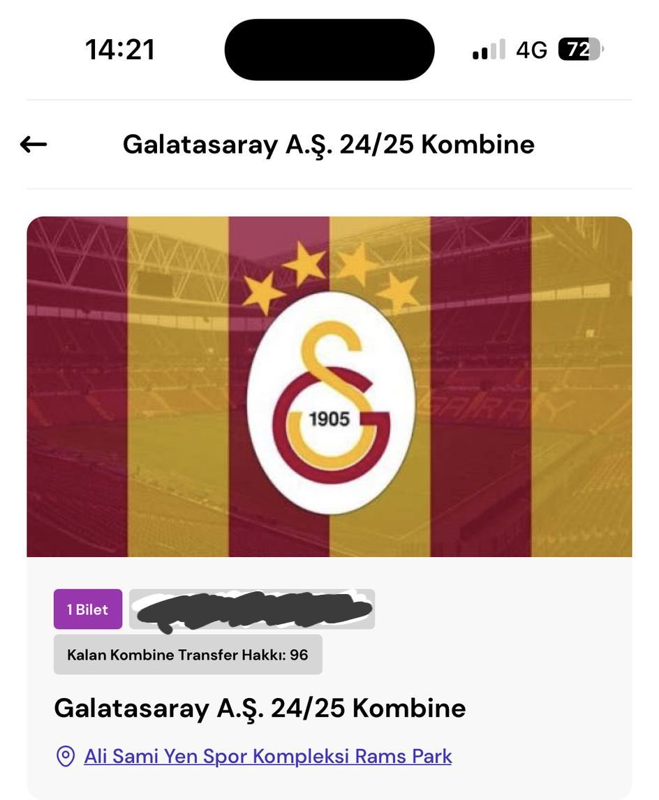 Şehir dışındayım maça gidemeyeceğim. Galatasaray-Fenerbahçe maçına 2 adet Güney Alt kombine vardır. İlgilenenler dm. #bilet #biletdevir #kombinedevir #kombine #Galatasaray #biletdevir #kombinedevret #biletarıyorum #fenerbahçe #maç #passo #passolig