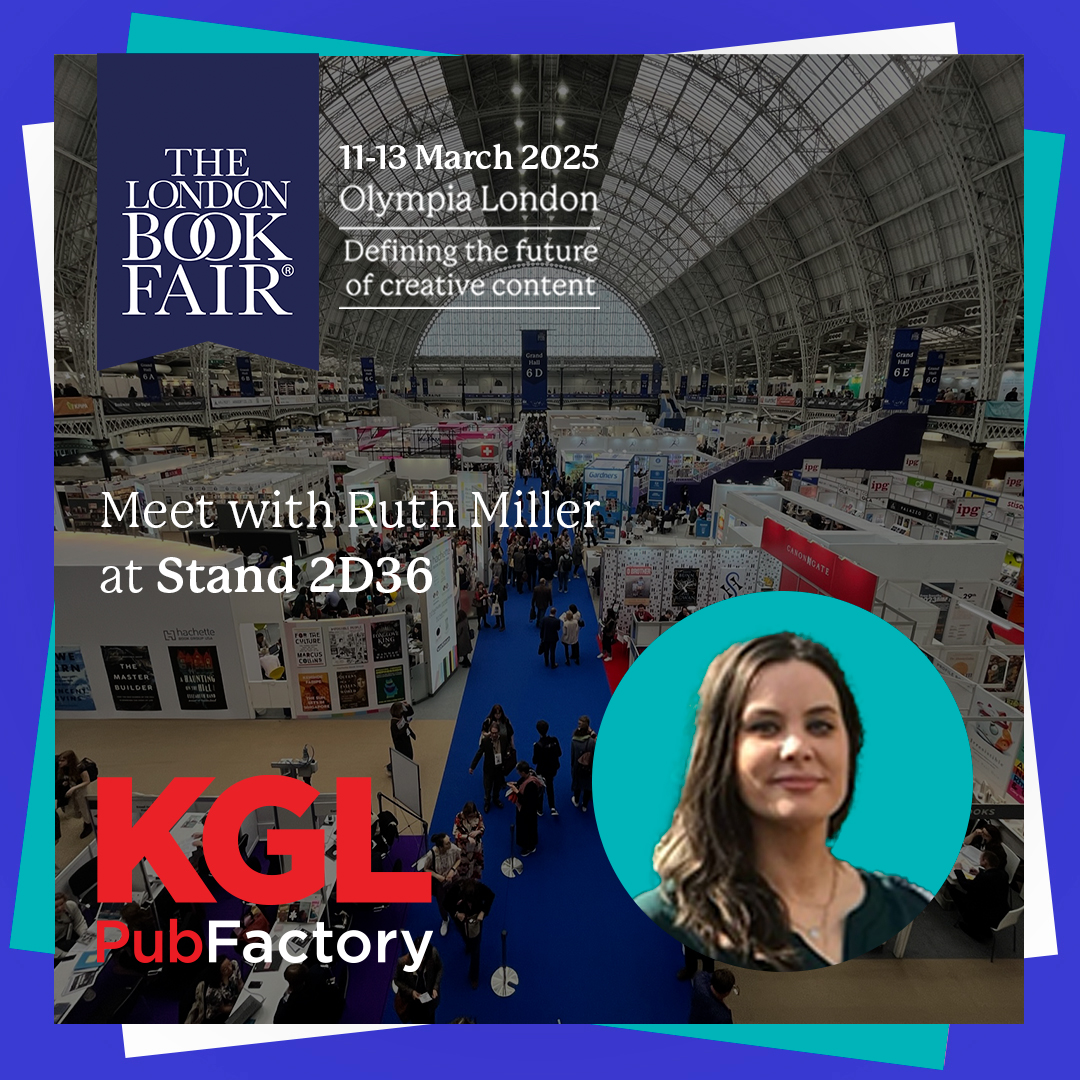 Are you going to be at #LBF25? If you want to talk tech, platform and hosting needs, stop by stand 2D36 or reach out to Ruth Miller of KGL PubFactory to book a meeting. Not attending this year? You can still schedule a call with Ruth here: pubfactory.com/contact/