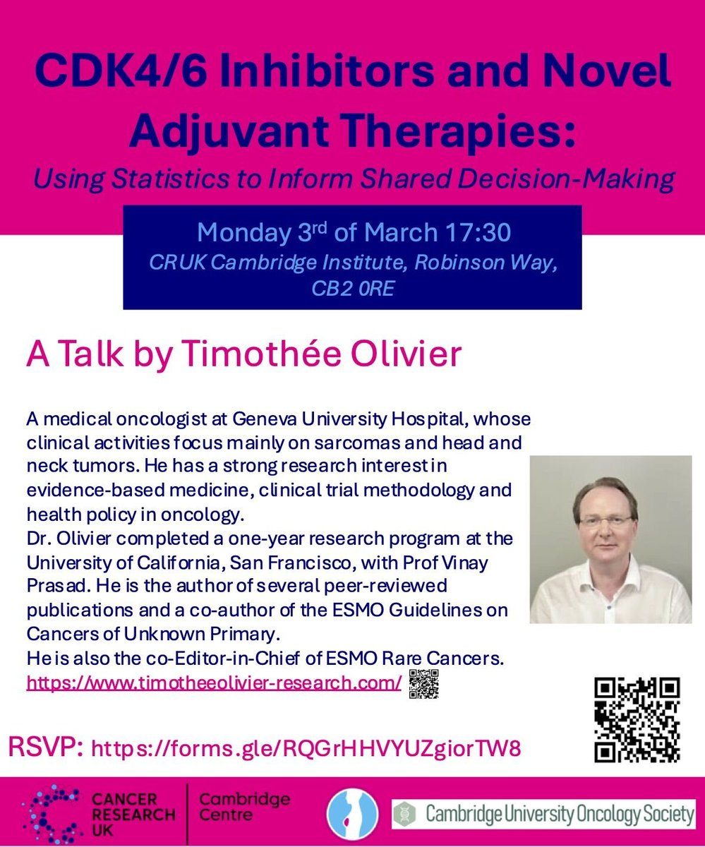 Timothée Olivier, MD (@timothee_md) on Twitter photo It's a great honor for me to be invited in Cambridge for a talk about CDK4/6 inhibitors and novel adjuvant therapies, looking forward to it! <a href="/vkprasadlab/">VKPrasadLab</a> <a href="/DOncologie/">Oncology Division - Geneva University Hospital</a> <a href="/hug_ge/">HUG</a> It's a great honor for me to be invited in Cambridge for a talk about CDK4/6 inhibitors and novel adjuvant therapies, looking forward to it! <a href="/vkprasadlab/">VKPrasadLab</a> <a href="/DOncologie/">Oncology Division - Geneva University Hospital</a> <a href="/hug_ge/">HUG</a>