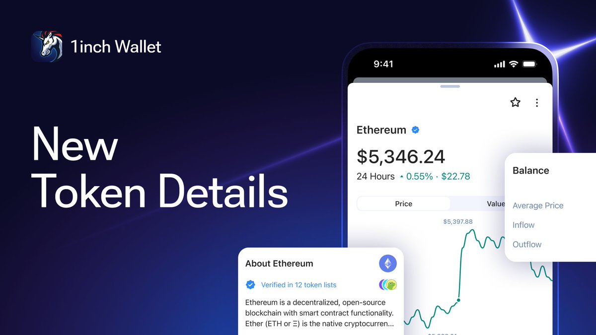 Instant insights ➜ smarter choices.

Now you can check Token Details on 1inch Wallet for iOS for:
📈 interactive charts
💰 balance detail
📊 performance metrics

Pick right: 1inch.io/wallet