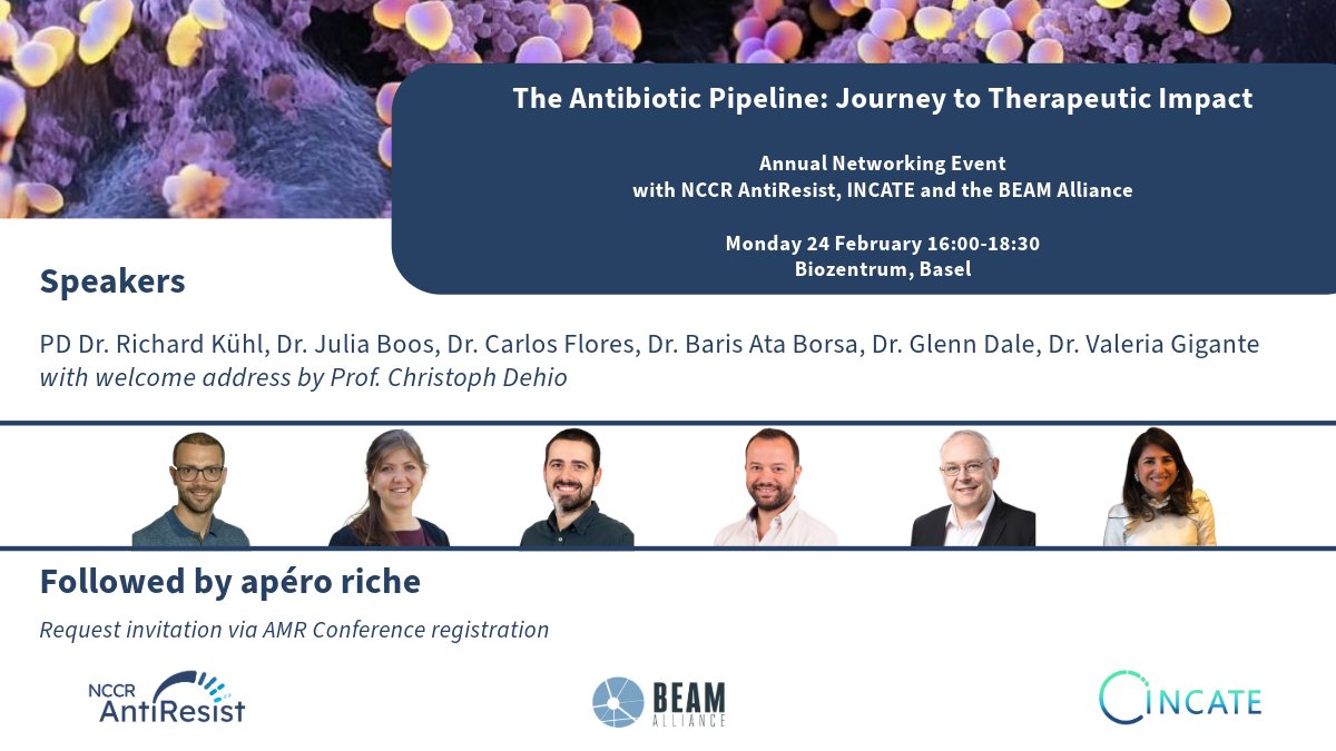 NCCR AntiResist (@nccr_antiresist) on Twitter photo 🔊 We're looking forward to our annual networking event on the eve of the <a href="/AMR_Conference/">AMR Conference</a>
There is still time to accept your invitation, just let us know by tonight! Be quick, we are near capacity😀
Don't miss out on great speakers and networking with the global AMR community! 🔊 We're looking forward to our annual networking event on the eve of the <a href="/AMR_Conference/">AMR Conference</a>
There is still time to accept your invitation, just let us know by tonight! Be quick, we are near capacity😀
Don't miss out on great speakers and networking with the global AMR community!