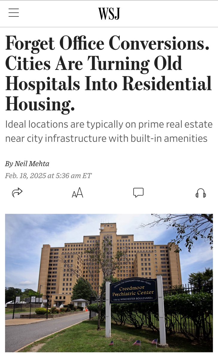 neilmhta's tweet image. what happens when a hospital closes?
today, it’s more likely than ever to turn into housing.
my latest for the WSJ: