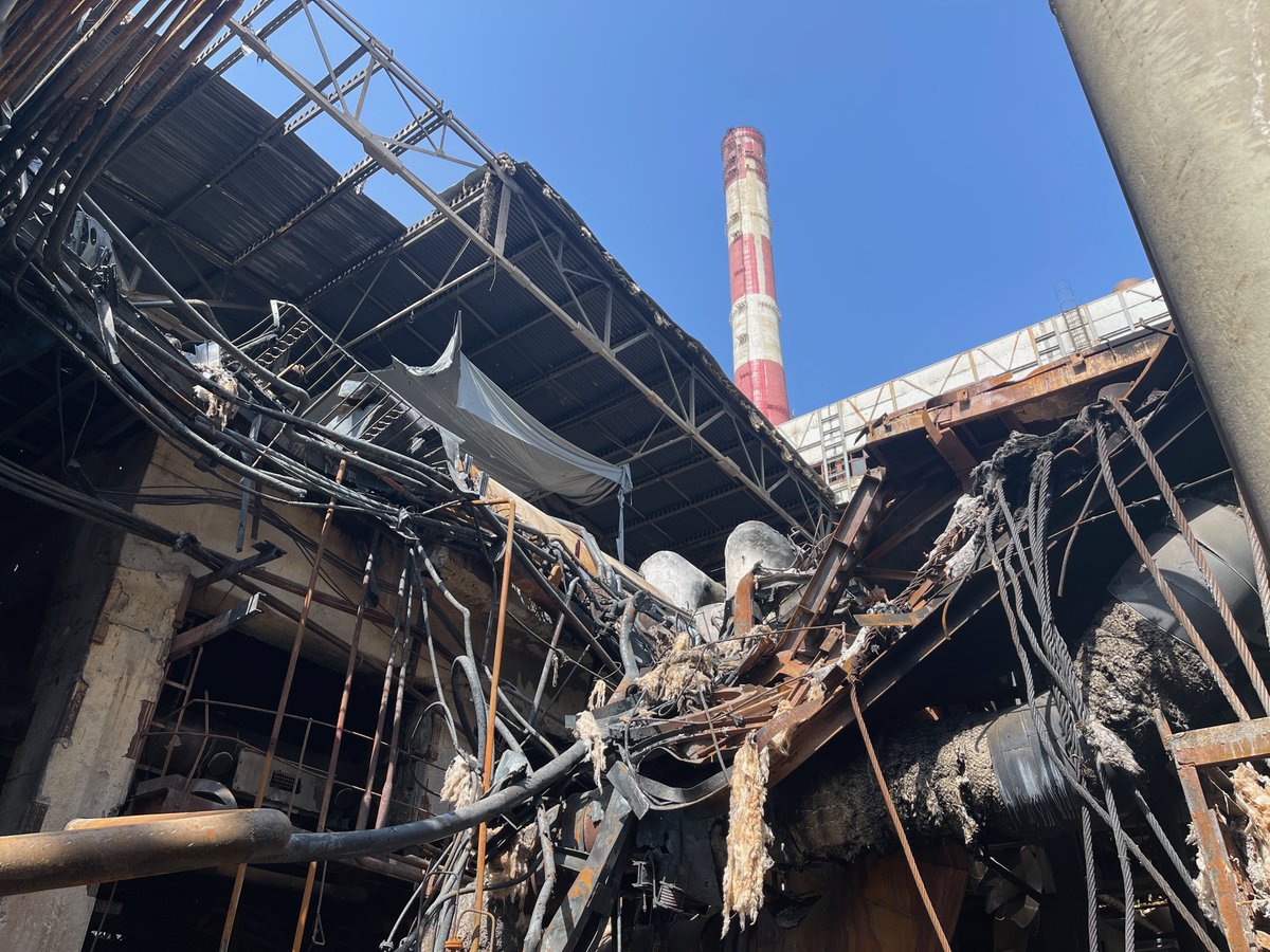 How Russia negotiates: 

Lavrov: "The US suggested a moratorium on attacks on energy infrastructure. We explained that we never endangered the civilian energy supply, &amp; only target what directly serves Ukraine's military"

My pic: Kharkiv civilian power plant, April 2024