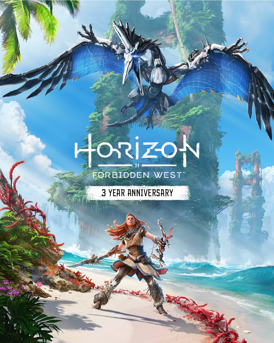 Guerrilla's tweet image. Horizon Forbidden West launched 3 years ago today! 🏹🏹🏹

It’s been an unforgettable journey since Horizon Forbidden West first launched, and our community has made it even more special!

#HorizonForbiddenWest