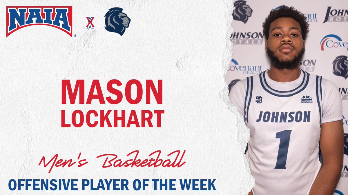 M🏀
Mason Lockhart of <a href="/JohnsonRoyals/">Johnson Royals</a> was selected as the #NAIAMBB Offensive Player of the Week after having the hot hand in two games last week!

Check out more on Lockhart's week! --&gt;naia.prestosports.com/x/jsjcd