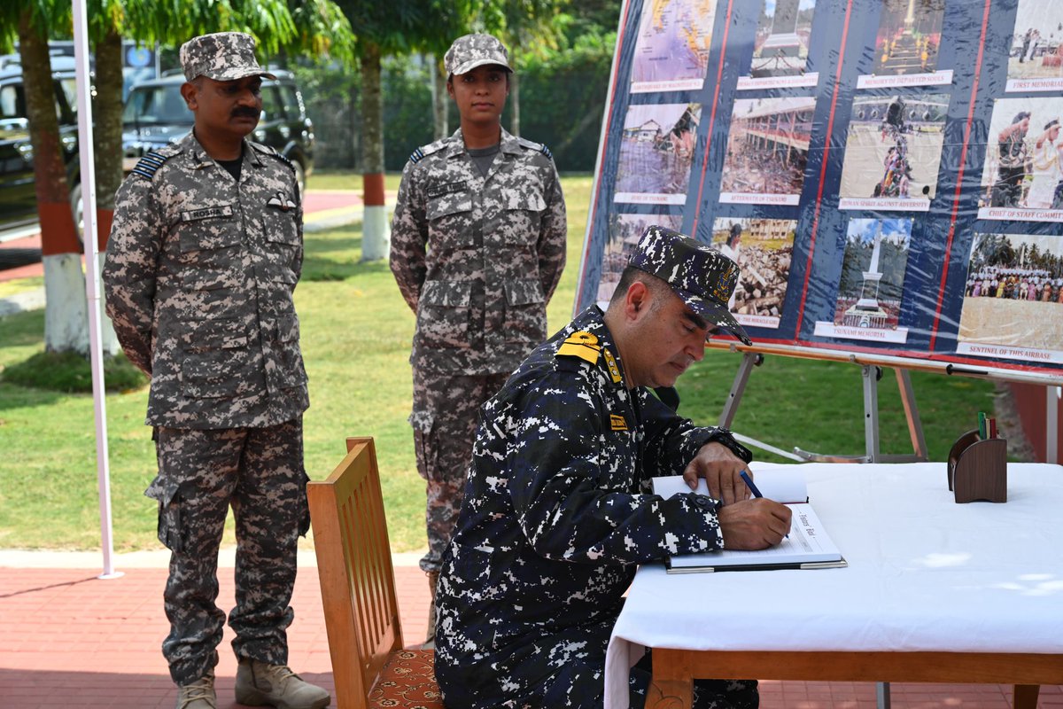 AN_Command's tweet photo. Rear Admiral Neeraj Malhotra, NM, Asst Controller of Logistics, visited #ANC from 17-18 Feb. He reviewed Logistics &amp; Fuelling infra at #MO_SVP &amp; #INSKardip, visited #AFSCarnic &amp; paid homage at the Tsunami Memorial. #IndianNavy #AndamanAndNicobarCommand #Logistics https://t.co/qSqDscyZIm