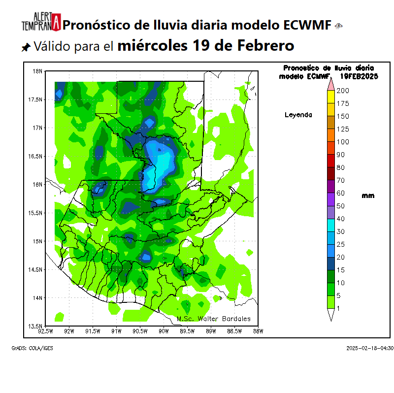 AlertaGt502's tweet photo. 🇬🇹📝Pronóstico miércoles 19 de Febrero
#Vaguada PreFrontal de #FrenteFrío28 aumentará los chubascos sobre el norte y BocaCosta, viento acelerado en la Cadena Volcánica y descenso gradual de temperaturas en los altiplanos, en la costa sur se mantiene el calor
#ClimaGt #TraficoGt https://t.co/WFK3NUmyuB