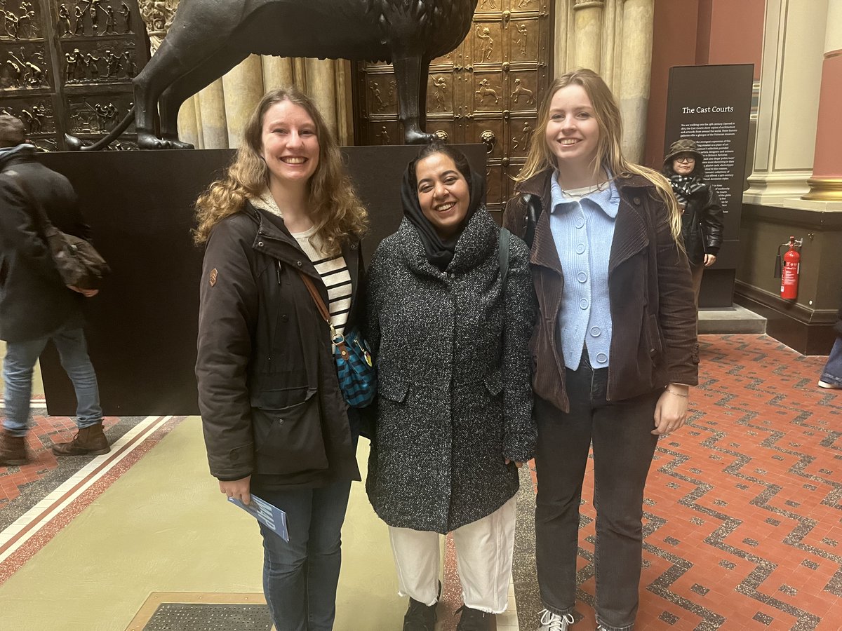 Students on our MA Heritage and Museum Studies recently visited the V&amp;A earlier as part of their Digital Heritage module. Here they are in the Cast Courts, thinking about different types of replication.