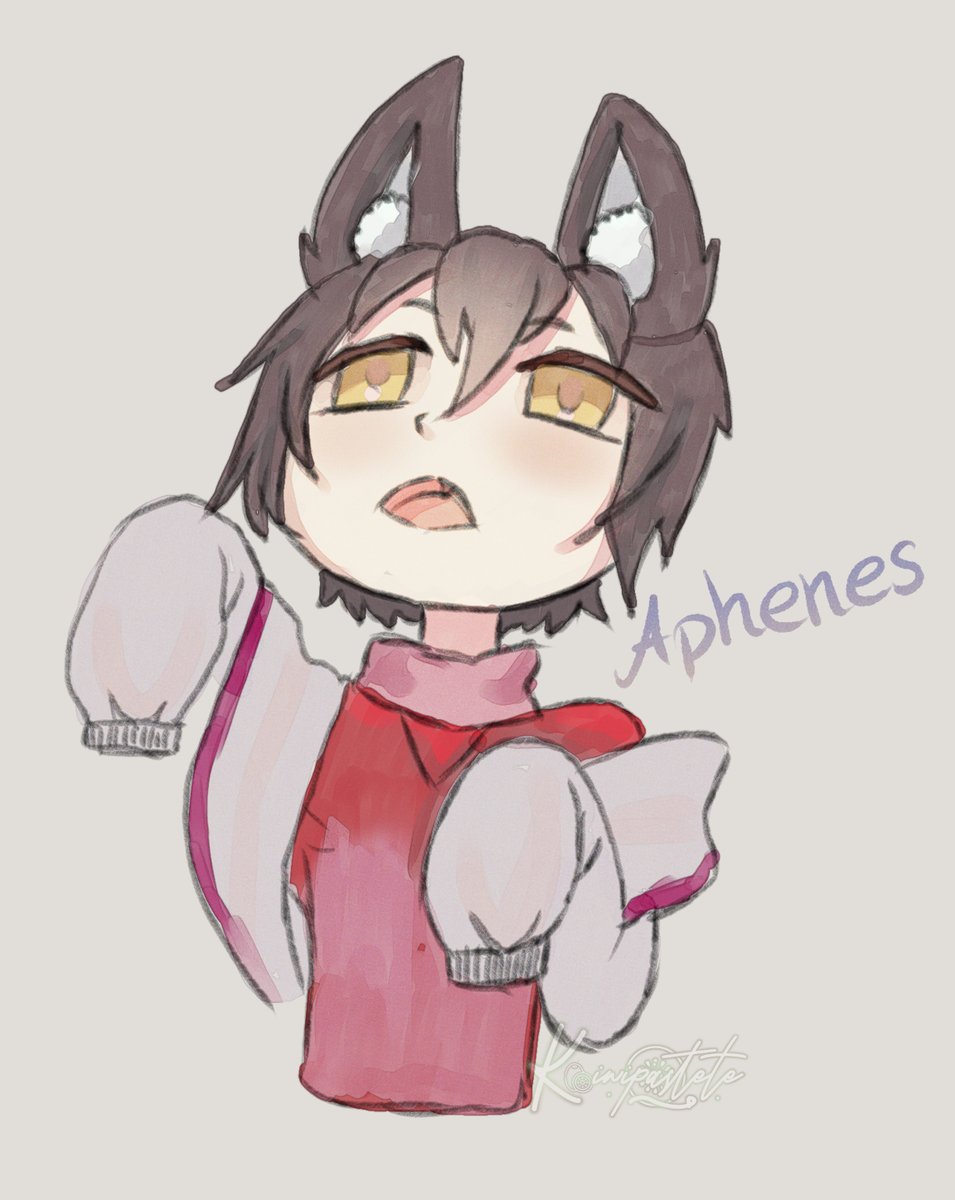 for my today warm up i drew the dear <a href="/Aphenes2/">Aphenes 🐾VTuber</a>  i hope you like the small fanart