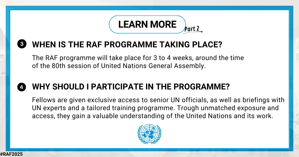 Learn more about #UNRAF

While you apply for the Reham Al-Farra Memorial Journalism Fellowship programme of 2025!

#RAF #UNRAF #ReportWithRAF