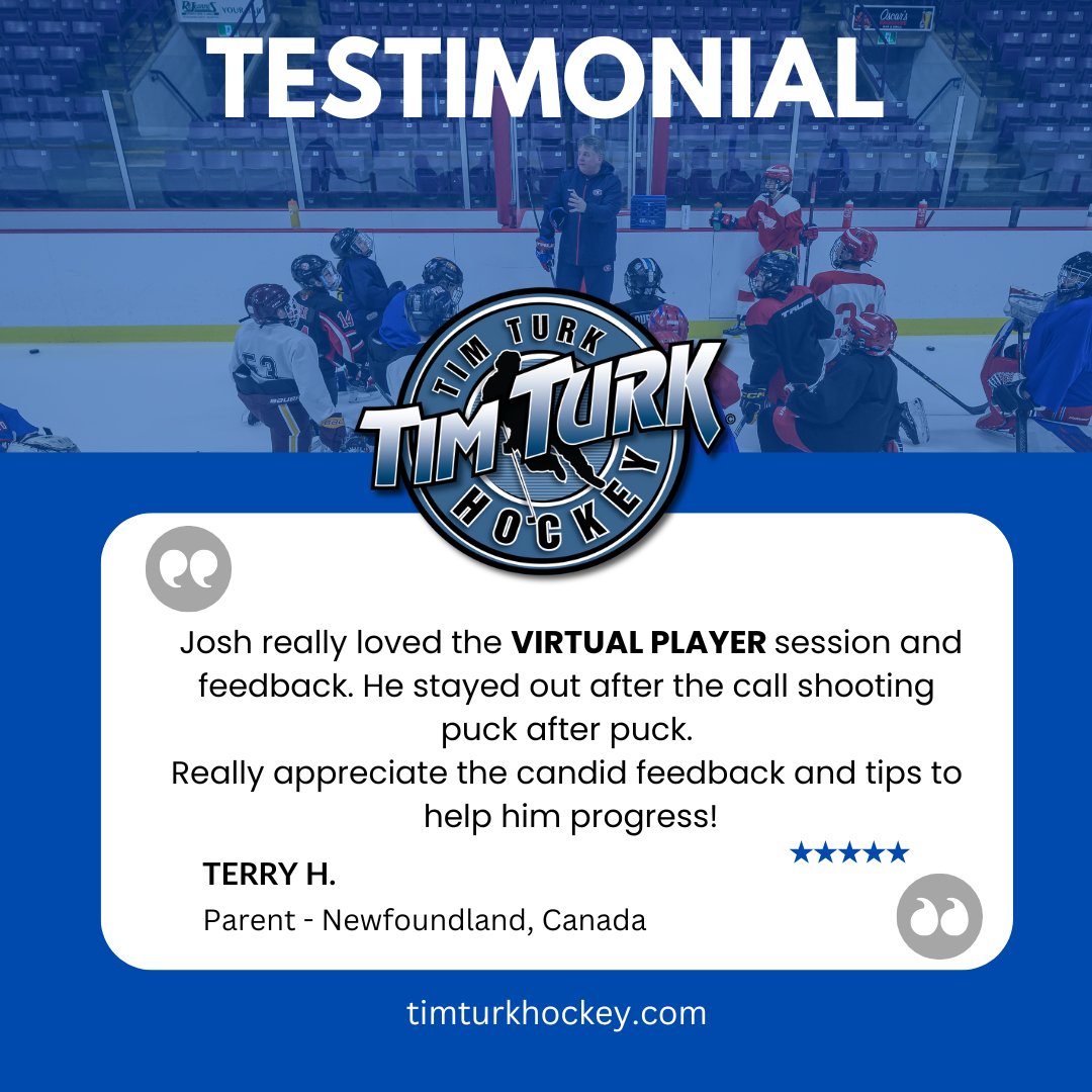 timturkhockey's tweet photo. 🏒 Improve your hockey shot from home!
Book a 𝐕𝐢𝐫𝐭𝐮𝐚𝐥 𝐋𝐞𝐬𝐬𝐨𝐧 with Shooting Coach Tim Turk
👉🏼 https://t.co/QihcMfsWPv
.
.
#TuesdayTestimonial #hockeytraining #hockeylesson https://t.co/OXUt0g9eWe