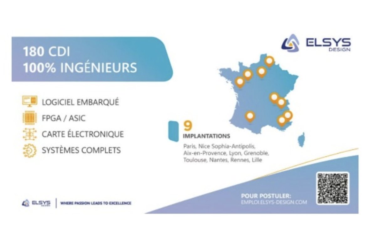 L'Embarqué (@lembarquemedia) on Twitter photo .<a href="/ELSYSDESIGN/">ELSYS DESIGN</a> prévoit de recruter 180 ingénieurs système embarqués en 2025 lembarque.com/article/elsys-… .<a href="/ELSYSDESIGN/">ELSYS DESIGN</a> prévoit de recruter 180 ingénieurs système embarqués en 2025 lembarque.com/article/elsys-…