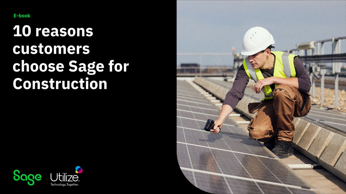 10 Reasons Why Construction Companies Choose Sage Construction Software. 
In construction, every decision counts—especially when it comes to technology. 

👉 Download the free E-Book  eu1.hubs.ly/H0gV7C60

#SageConstruction #SageCRE