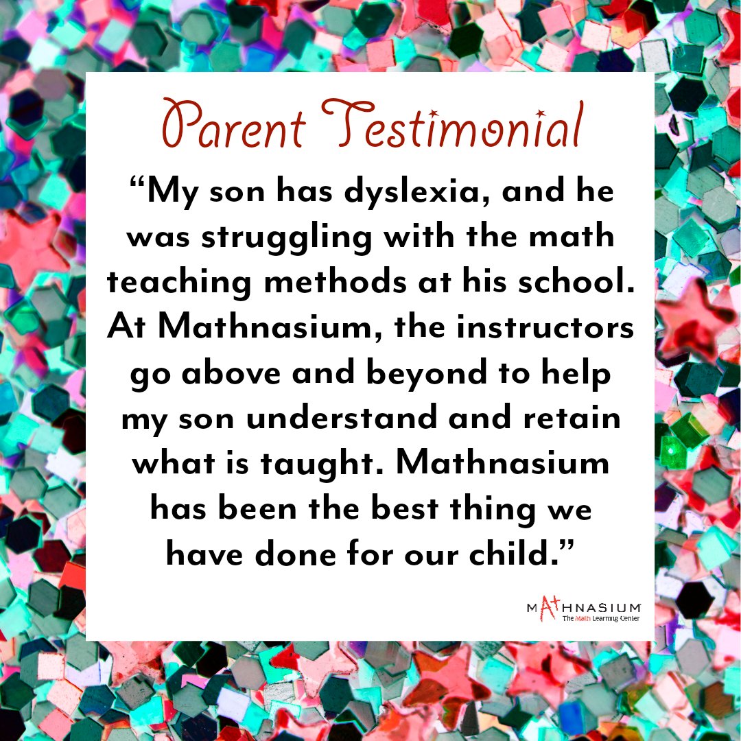 A recent parent testimonial. 🤩🤩🤩

At Mathnasium, we help students catch up, keep up, or get ahead in math.

Contact us for your child’s FREE trial session: mathnasium.com 

#testimonial #parenttestimonial #goals #mathtutoring #matheducation #hardworkpaysoff