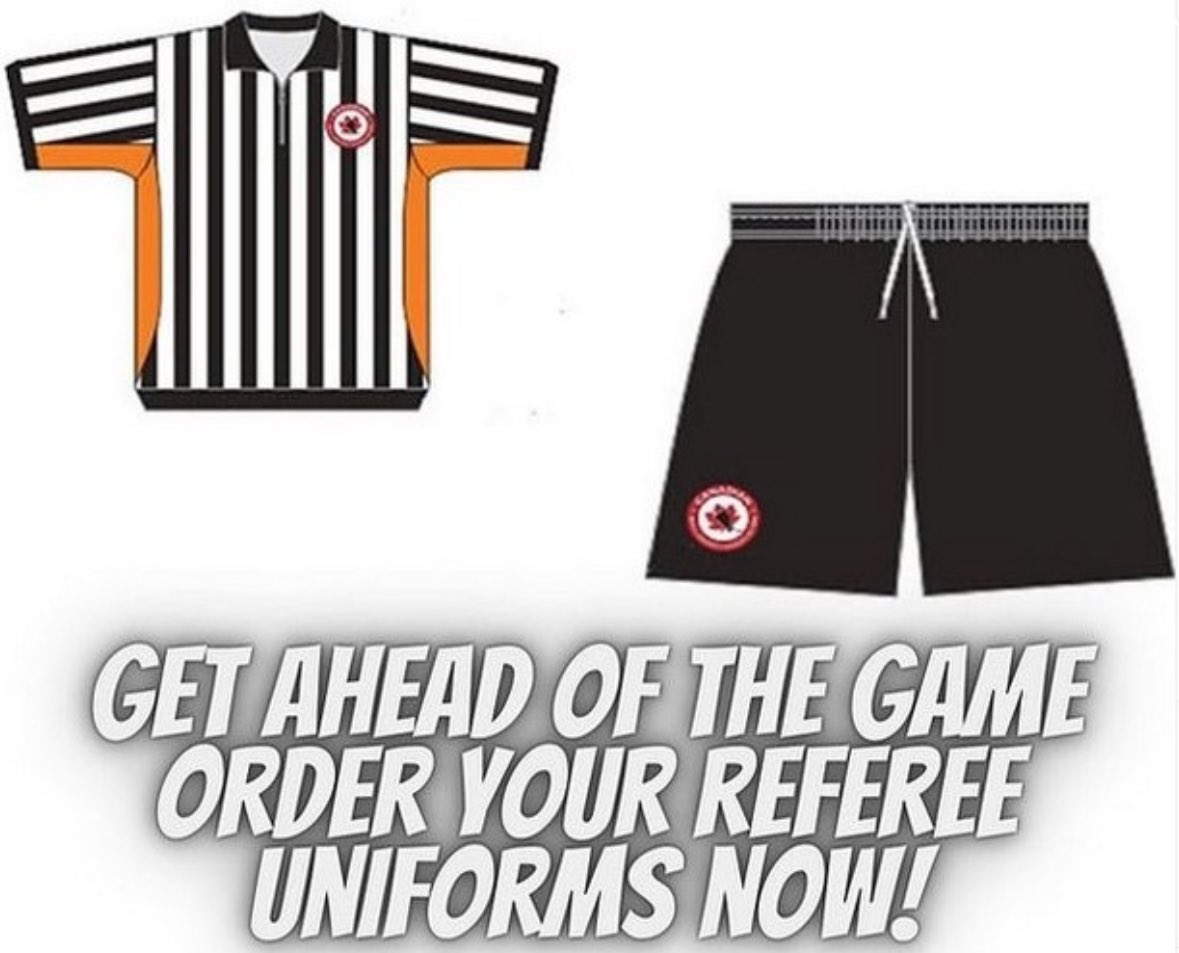 Canada Ball Hockey Referee Uniforms are now available to order. If you need a uniform or have outgrown the old one get ahead of the game and place your order now to ensure you have one for the start of the 2025 season.

Visit BCBHA.com to download the order form.
