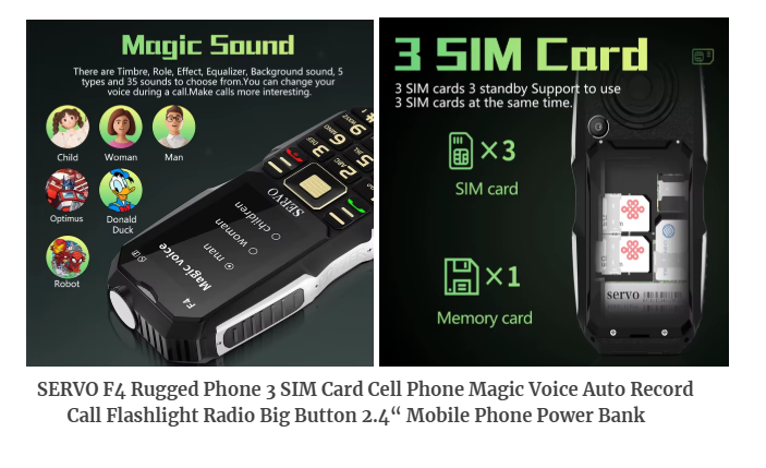 shstore35118's tweet photo. SERVO F4 Rugged Phone 3 SIM Card Cellphone Magic Voice Auto Record Call Flashlight Radio Big Button 2.4“ Mobile Phone Power Bank
https://t.co/Y8JL2SdNwI
#3SimCellPhone
#RuggedMobilePhone
#BigButtonMobilePhone https://t.co/32ijTKHs19