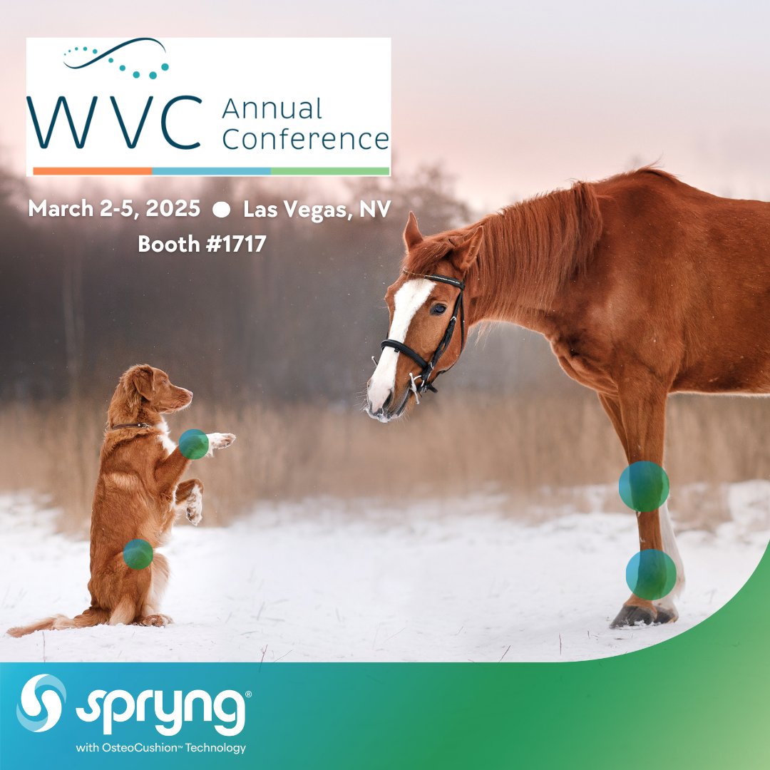 Mark your calendars for March 2-5th! Join us at <a href="/Viticus/">Vaughan</a> Group - Animal Health WVC in Las Vegas, NV! Stop by booth 1717 to learn how you can help animals with lameness and joint issues regain their quality of life with Spryng®. 

#WVC #WVC2025 #SmallAnimalVet #EquineVet
