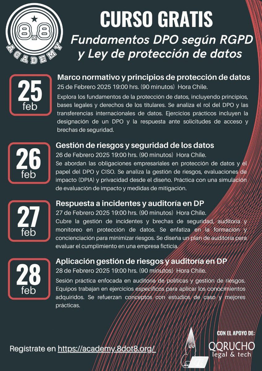 Suasnabas's tweet photo. Gracias a nuestros queridos amigos de 8.8 Computer Security Conference por confiar en el equipo de QQRUCHO para juntos traer este primer evento sobre privacidad! 

Les esperamos, para compartir y juntos fortalecer conocimientos 🎉🎉🎉🎉🎉🤗🤗🤗🤗 https://t.co/SQ7suy0myc