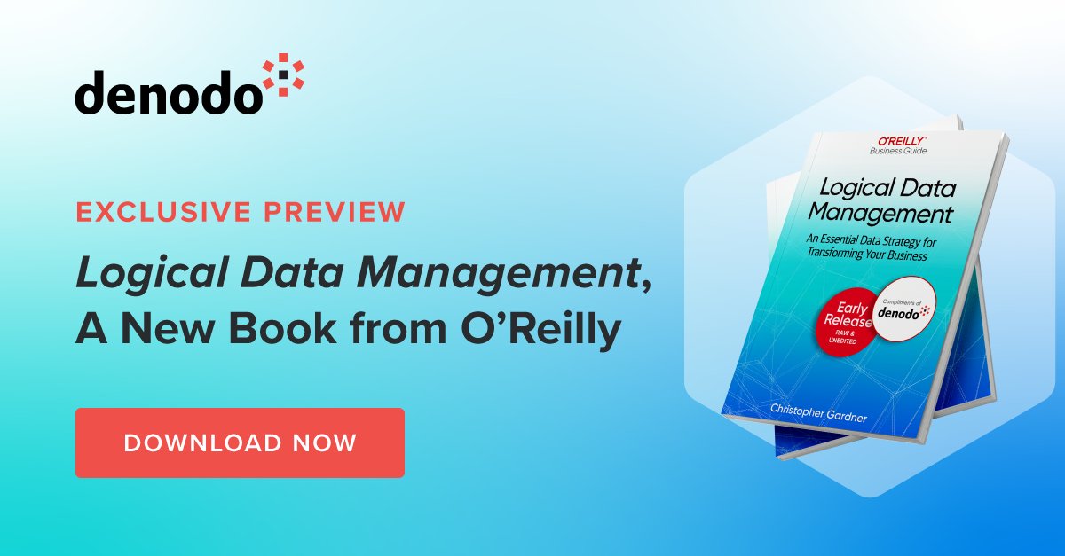 DenodoDV's tweet image. Organizations face challenges in delivering data to business users efficiently. The new book from @OReillyMedia, #LogicalDataManagement, offers solutions to access reliable, #AI-ready data. Get your free early-release preview now! okt.to/4Mi7lB