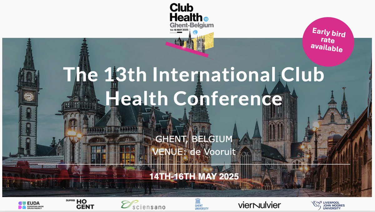 Club Health Ghent 2025 (@clubhconference) on Twitter photo Abstracts reviewed | Presenters informed | Fabulous venue | Book now and pay the Early Bird rate | theclubhealthconference.com
<a href="/ZaraQuigg/">Zara Quigg</a> <a href="/Sarahcmorton/">Sarah Morton</a> <a href="/markabellis/">Mark Bellis</a> <a href="/FMeasham/">Fiona Measham</a> <a href="/IrefreaEs/">IREFREA EspaƱa</a> <a href="/irefrea/">IREFREA Portugal</a> <a href="/EUDrugsAgency/">European Union Drugs Agency (EUDA)</a> <a href="/judithnoijen/">Judith Noijen</a> <a href="/GlobalDrugSurvy/">Global Drug Survey</a> <a href="/vanhoben/">Manuel Garcia-Ruiz</a> Abstracts reviewed | Presenters informed | Fabulous venue | Book now and pay the Early Bird rate | theclubhealthconference.com
<a href="/ZaraQuigg/">Zara Quigg</a> <a href="/Sarahcmorton/">Sarah Morton</a> <a href="/markabellis/">Mark Bellis</a> <a href="/FMeasham/">Fiona Measham</a> <a href="/IrefreaEs/">IREFREA EspaƱa</a> <a href="/irefrea/">IREFREA Portugal</a> <a href="/EUDrugsAgency/">European Union Drugs Agency (EUDA)</a> <a href="/judithnoijen/">Judith Noijen</a> <a href="/GlobalDrugSurvy/">Global Drug Survey</a> <a href="/vanhoben/">Manuel Garcia-Ruiz</a>