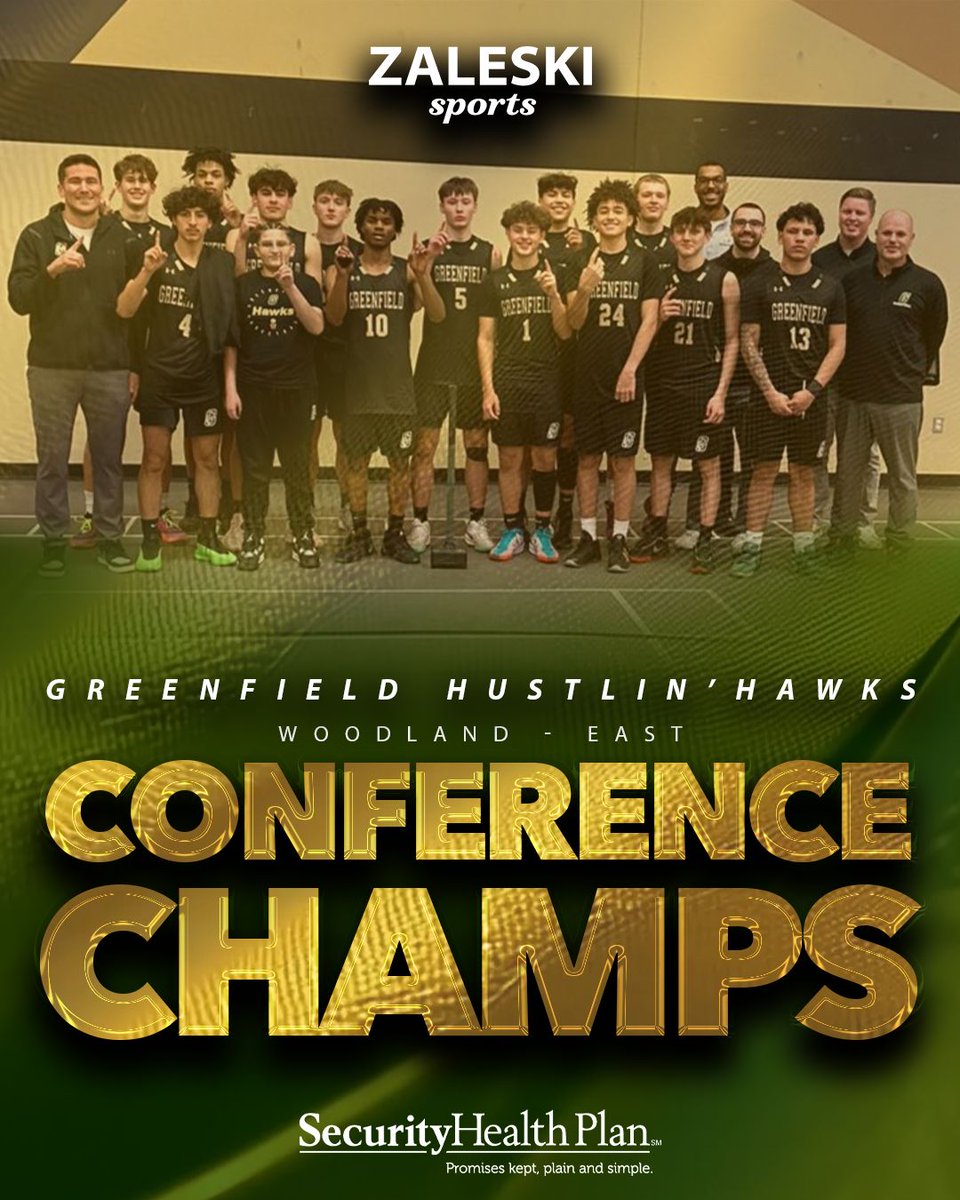 Congratulations to the Greenfield Hustlin' Hawks on winning the Woodland-East Conference championship.
