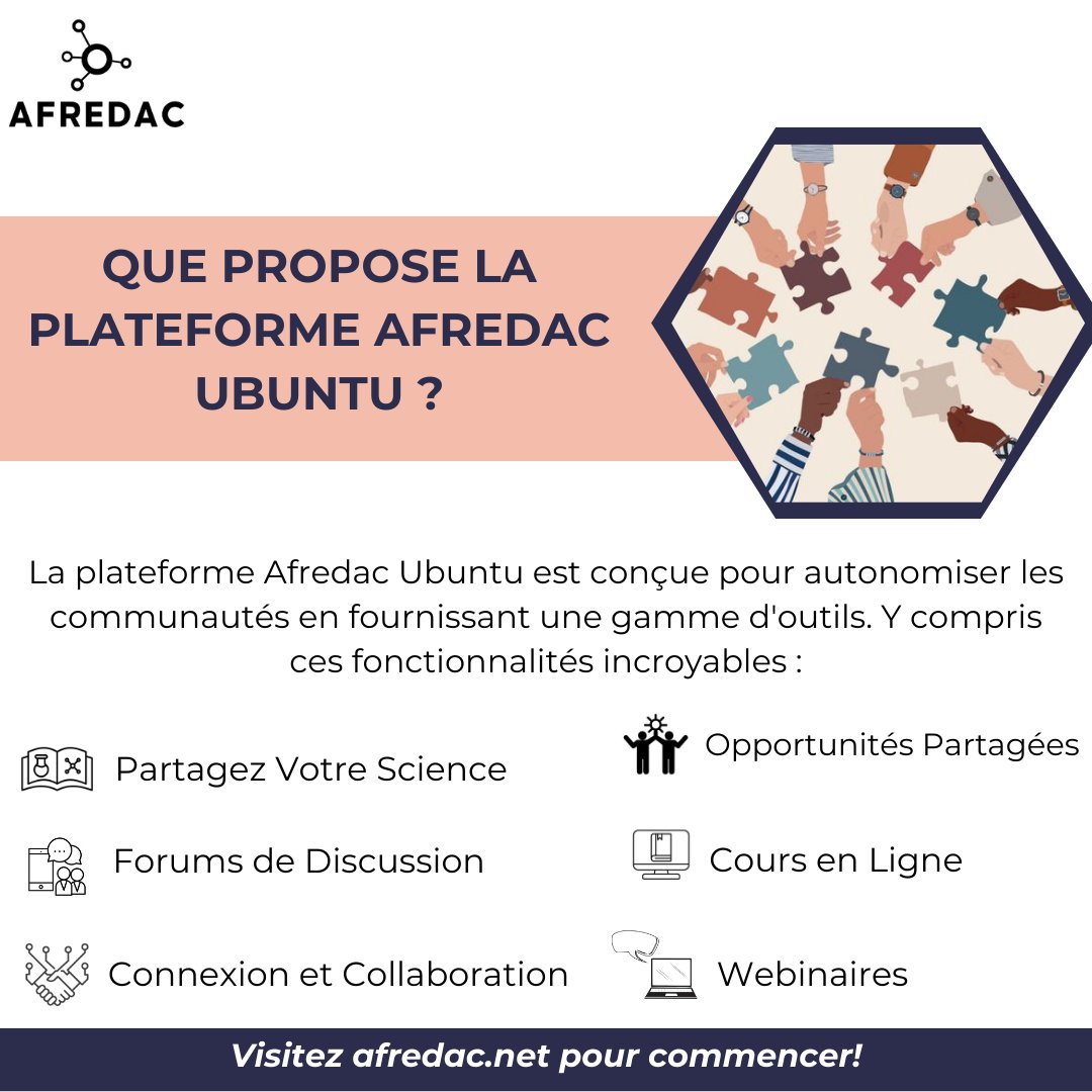 What if you had the tools to develop and enhance your science experience? 🔬

Discover the Amazing Tools the Afredac Ubuntu Platform Offers to its Communities!

👉Visit afredac.net to get started!

#Afredac #AfredacUbuntuPlatform #CommunityTools #Collaboration
