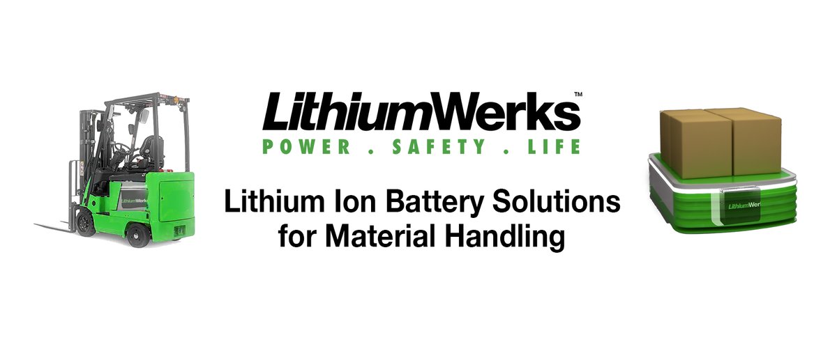 LithiumWerks's tweet image. Lithium Werks invites you to #PROMAT2025 March 17-20 in Chicago showcasing the future of manufacturing, supply chain and transportation operations where we will be demonstrating our Best-in-Class (LFP) lithium iron phosphate battery solutions for the material handling industry.