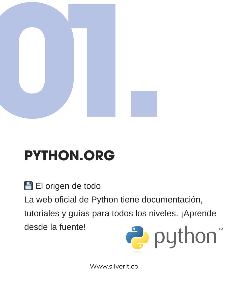 SilverIT_'s tweet photo. ¿Quieres aprender Python pero no sabes por dónde empezar? 🔹

🐍 https://t.co/apITHKBLBB 

📚 W3Schools 

💻 FreeCodeCamp 

¡No hay excusas! 🚀 ¿Cuál de estos probarás primero? Déjanos tu comentario. 👇 https://t.co/WPdUsrwoCh