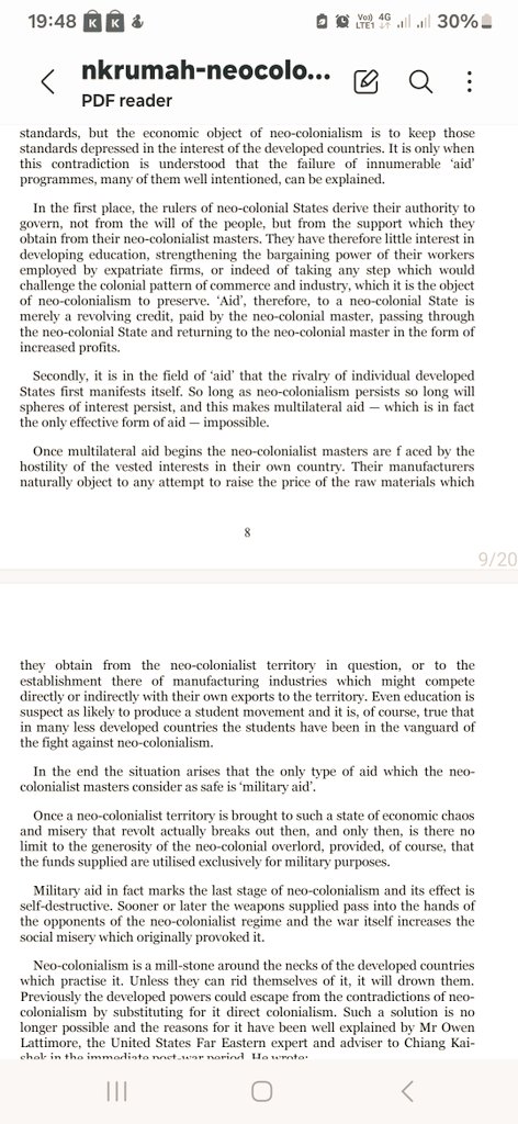 Th trap Africa states are in ,was foreseen by Kwame Nkrumah in 1960s .A typical example is Kenya and Nigeria ,a discectomy of the political system oozes malice and greed for the interests of the global western powers.