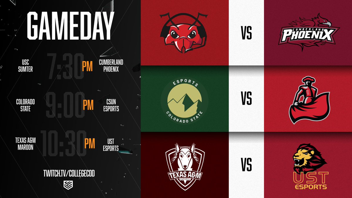 CollegeCoD's tweet photo. Last day of matches before the divisional restructure!

Week 5 Day 2 starts tonight @ 7:30 ET

📺https://t.co/nGWDkrTK8m

#CCL2025 https://t.co/xYsvypBRKx