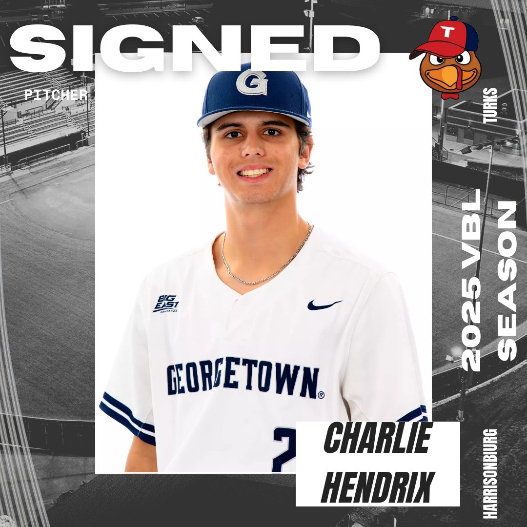 Harrisonburg Turks (@hbgturksvbl) on Twitter photo The 2025 <a href="/HbgTurksVBL/">Harrisonburg Turks</a> would like to welcome 6'1 165lbs pitcher <a href="/chendrix1217/">Charlie Hendrix</a>. Hendrix is a sophomore at <a href="/GtownBaseball/">Georgetown Baseball</a> and is from Tucker, GA. The 2025 <a href="/HbgTurksVBL/">Harrisonburg Turks</a> would like to welcome 6'1 165lbs pitcher <a href="/chendrix1217/">Charlie Hendrix</a>. Hendrix is a sophomore at <a href="/GtownBaseball/">Georgetown Baseball</a> and is from Tucker, GA.