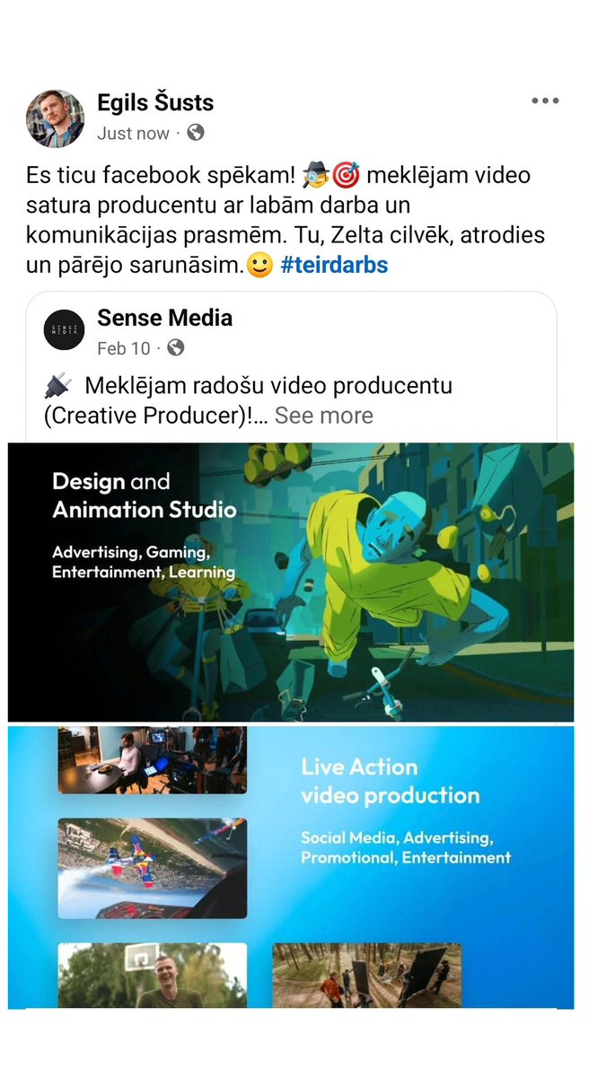 ESUSTS's tweet image. Šajā X platformā var atrast kolēģus? Algoritms strādā? Meklējam video satura producentu ar labām darba un komunikācijas prasmēm. Tu, Zelta cilvēk, atrodies un pārējo sarunāsim.🙂 #teirdarbs