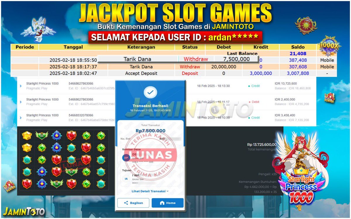 Ingin seperti member VIP kita ini tidak? yang jp terus terusan 😍😍 , langsung DAFTAR kan saja diri kamu heylink.me/terjaminvipp/ ke link gacor kita ini🥰🥰