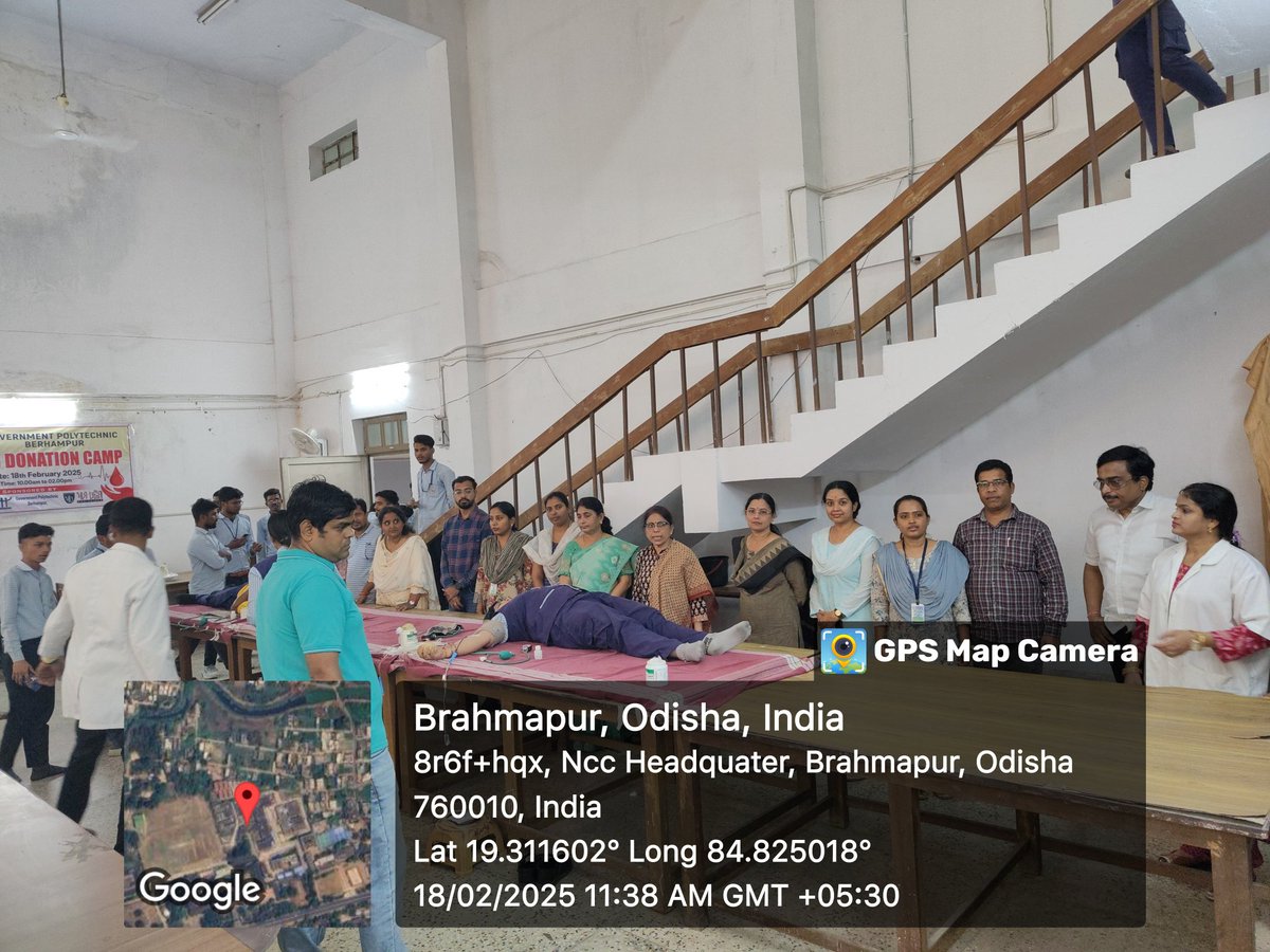 GP_Berhampur's tweet photo. Blood Donation Camp organized at Government Polytechnic, Berhampur, on February 18, 2025. https://t.co/FcRXmSRrn0
