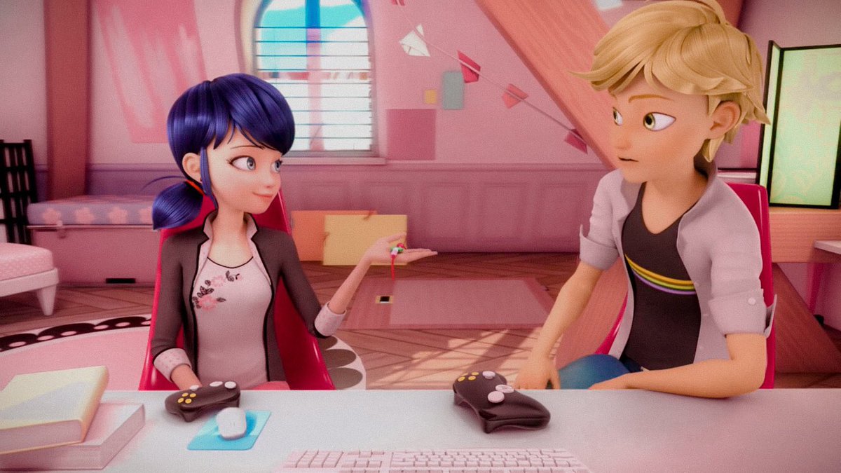 Still going crazy over the fact Adrien's love language is physical touch and Marinette's love language is gift giving…
 #MLBS6Spoilers #mlbtwt