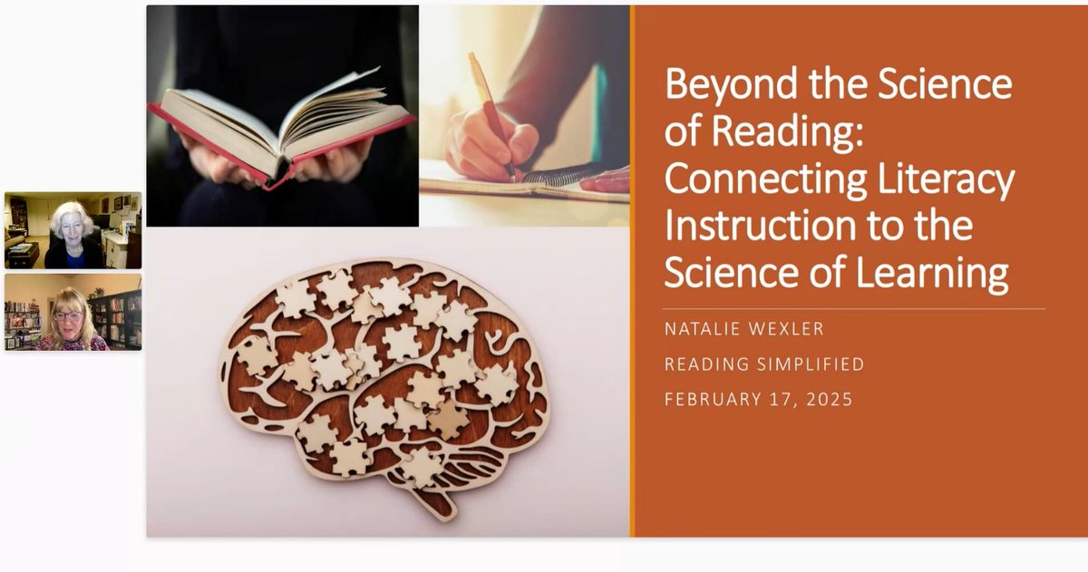 Huge thanks to <a href="/natwexler/">Natalie Wexler</a> &amp; <a href="/ReadSimplified/">Marnie Ginsberg</a> for an incredible webinar last night: Beyond the Science of Reading: Connecting Literacy Instruction to the Science of Learning. Feeling inspired to bring these insights into the classroom! #ScienceOfLearning #ScienceOfReading