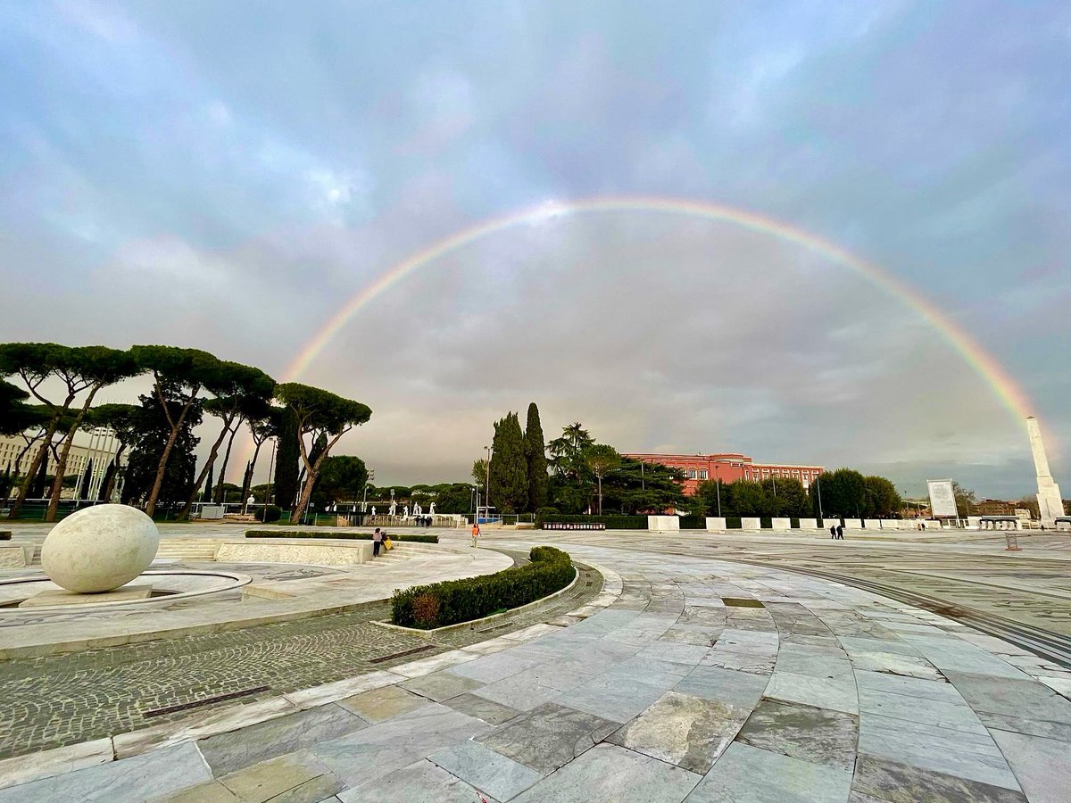L’arcobaleno al Foro Italico. 🌈
