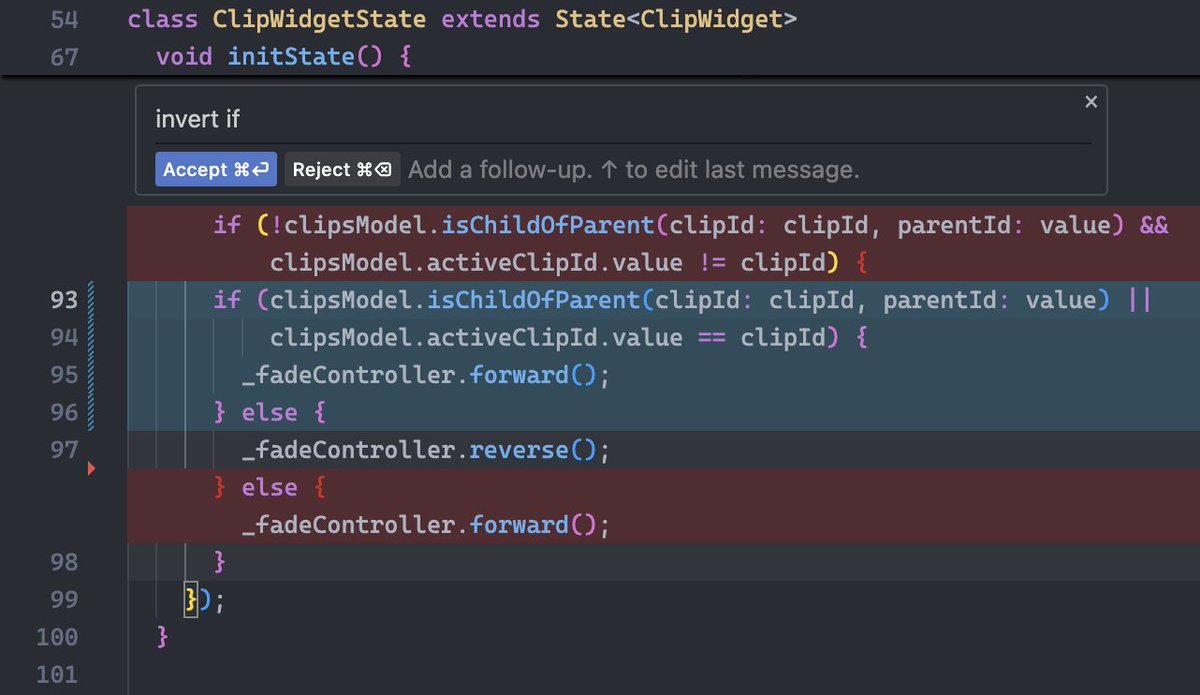 codingbeautydev's tweet image. Inverting if statements in code is so easy now with AI and inline editing...

Before I&apos;d have to use an extension like JavaScript Booster or whatever

Or even worse -- do it manually

But now just so easy...